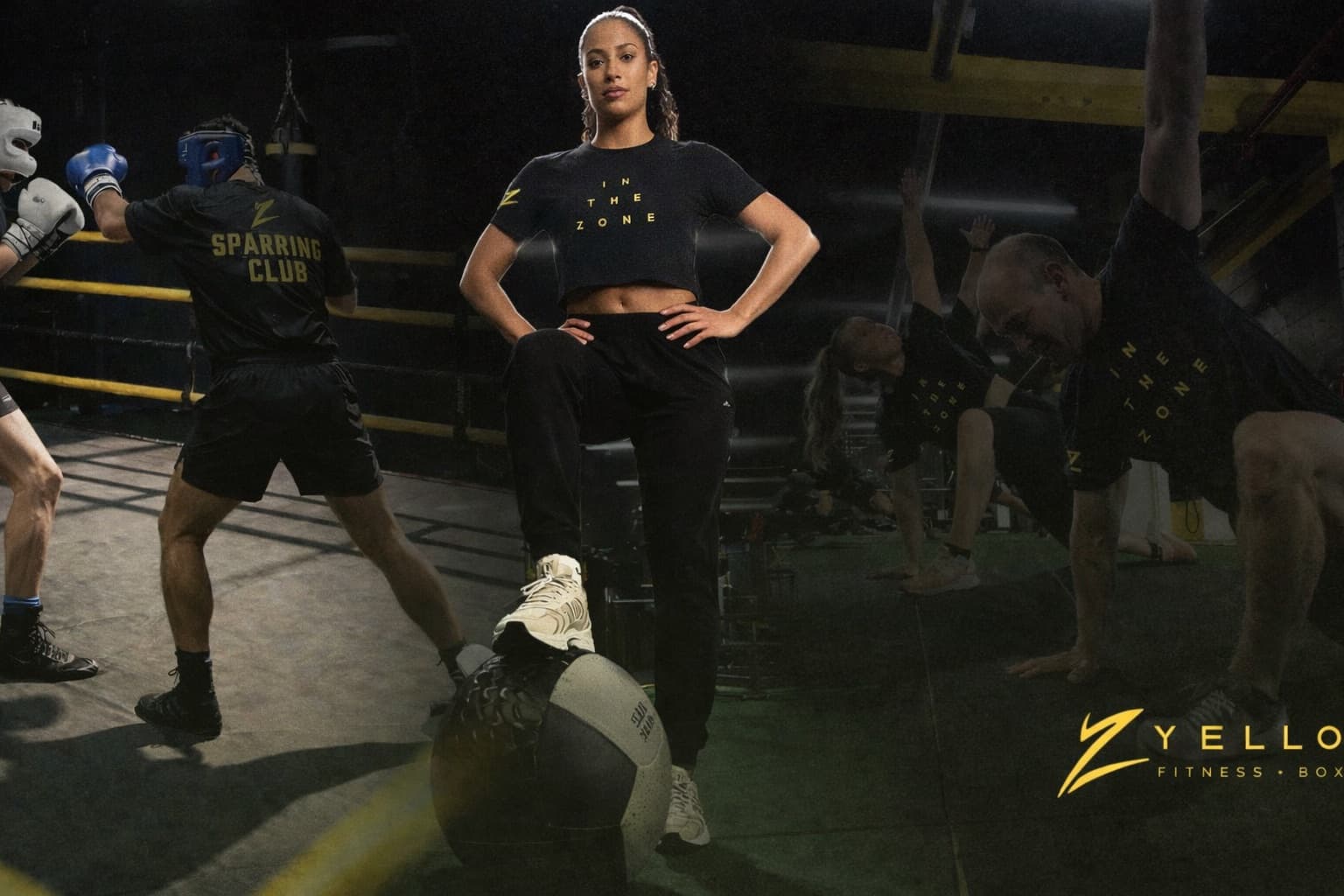 Yellow boxing and fitness training